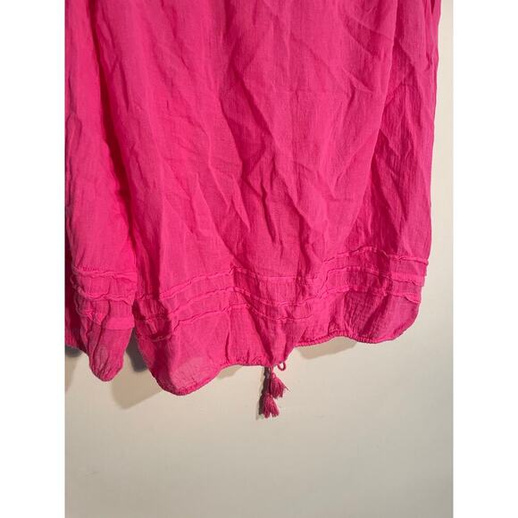 Denim and Supply Ralph Lauren Pink Off Shoulder Billowy Blouse Size Medium - Picture 7 of 8
